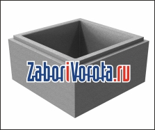 Блок столба Евро рустовый большой 400x400x200мм Блок столба Евро рустовый большой 400x400x200мм