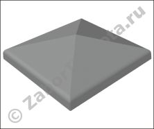 Крышка столба четырёхскатная классика 520х520х135мм Крышка столба четырёхскатная классика 520х520х135мм