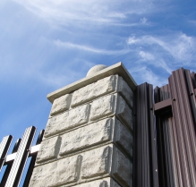 Забор из бетонных блоков Престиж