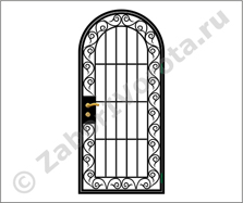 Дверь решетка тамбурная кованая №15