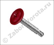 Саморез с прессшайбой сверло 4х13 мм RAL 3005 Саморез с прессшайбой сверло 4х13 мм RAL 3005