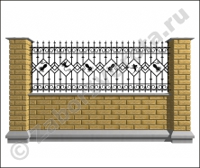 Забор из блоков Стоунвиль с цоколем 700 мм