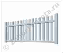 Забор Кантри DP 301 белый 1130х1830 мм