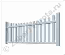 Забор Кантри DP 302 белый 1130х1830 мм