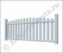 Забор Кантри DP 303 белый 1130х1830 мм