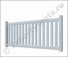 Забор Кантри DP 312 белый 910х1830 мм