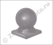 Крышка с шаром на столб 60х60 мм RAL 7004 Крышка с шаром на столб 60х60 мм RAL 7004