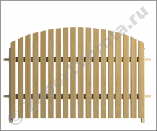 Деревянный забор Волна-5 1800х2500 мм