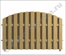 Деревянный забор Волна-11 1800х2500 мм