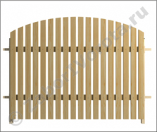 Деревянный забор Волна-6 2000х2500 мм