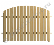Деревянный забор Волна-8 2000х2500 мм