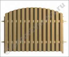 Деревянный забор Волна-10 2000х2500 мм
