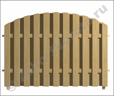 Деревянный забор Волна-12 2000х2500 мм